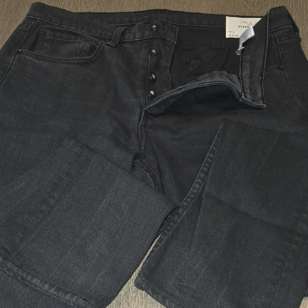 rag & bone Men's Dark Gray Straight Jeans